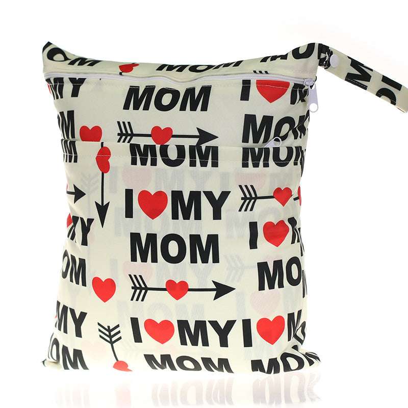 Digital Printing New Pattern Double Pocket Diaper Bag