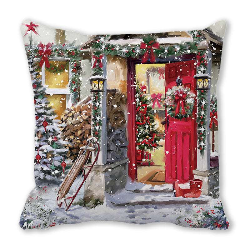 Christmas Satin Pillow Sofa Cushion