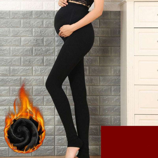 Winter Velvet Maternity Leggings Pants For Pregnant Women Warm Maternity Clothes Thickening Pregnancy Trousers Clothing - globaltradeleader