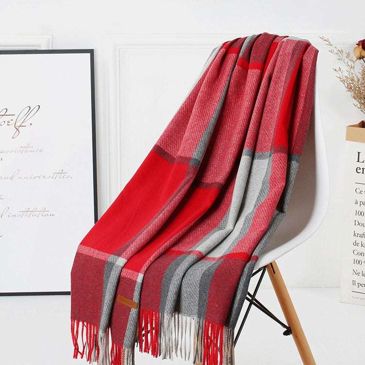 Wool Plaid Women Autumn And Winter Warm Scarf - globaltradeleader