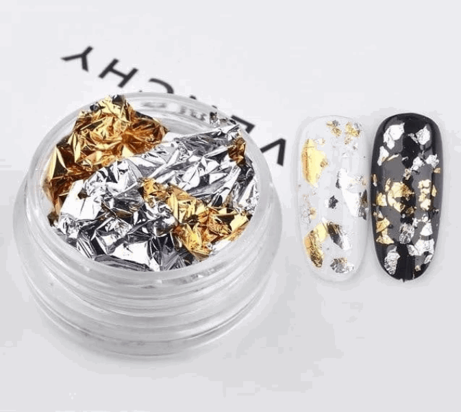 Nail tin foil fragment nail jewelry