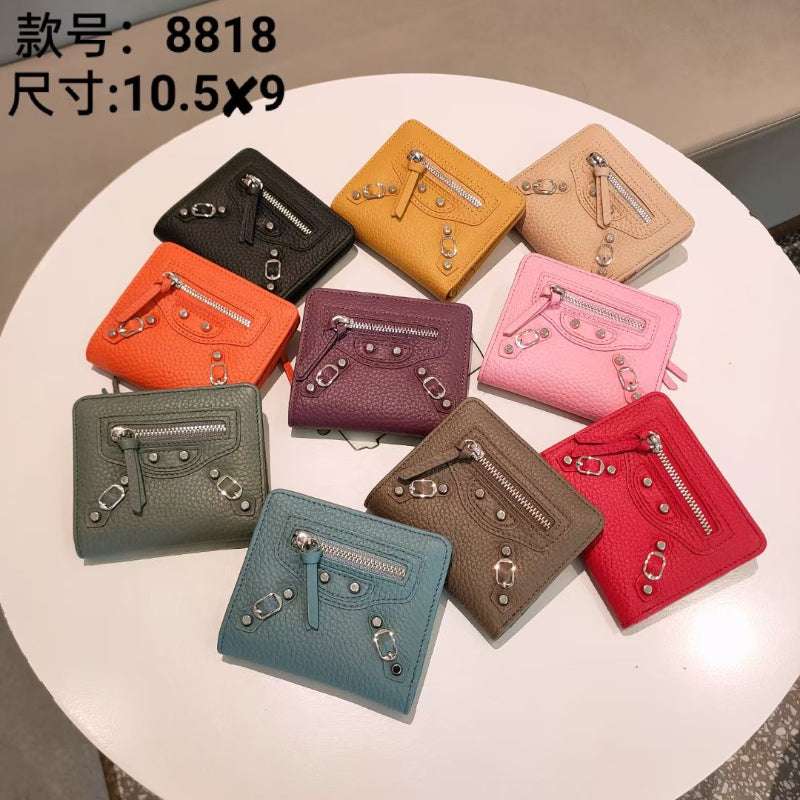 Luxury Designer Purse 100 Percent Genuine Leather Wallets Purses Fashion Small Money Bag Hasp Design Purse Wallet Purses Handbags