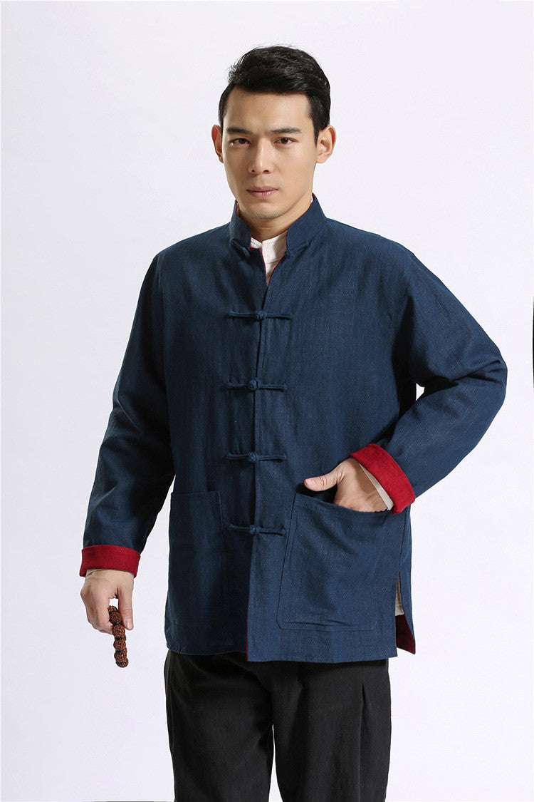 Linen Tang suit jacket men's cardigan
