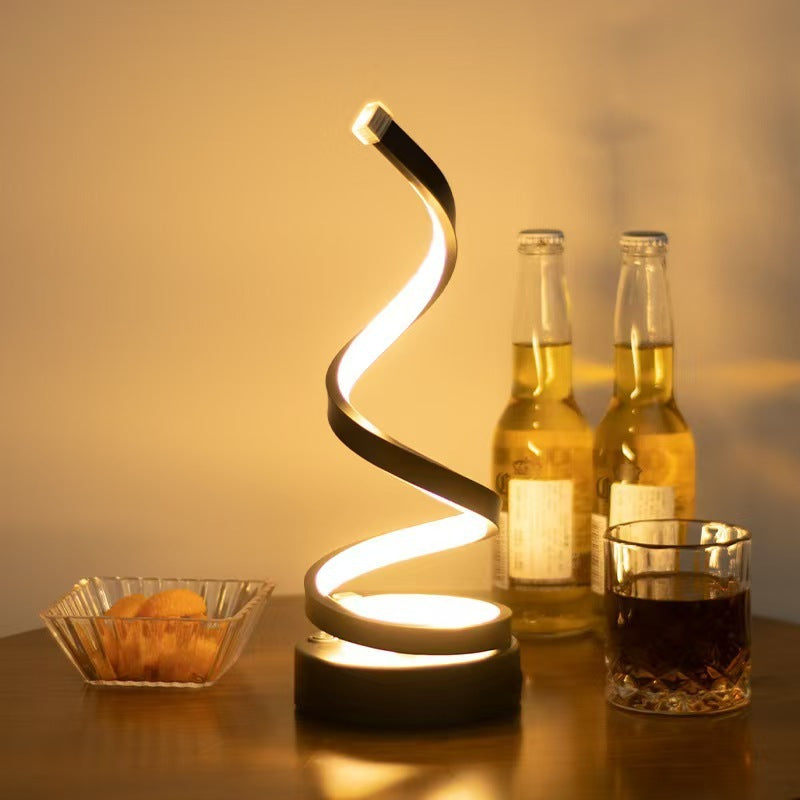 USB Powered Spiral Desk Lamp Simple And Adjustable LED Desk Lamp - globaltradeleader