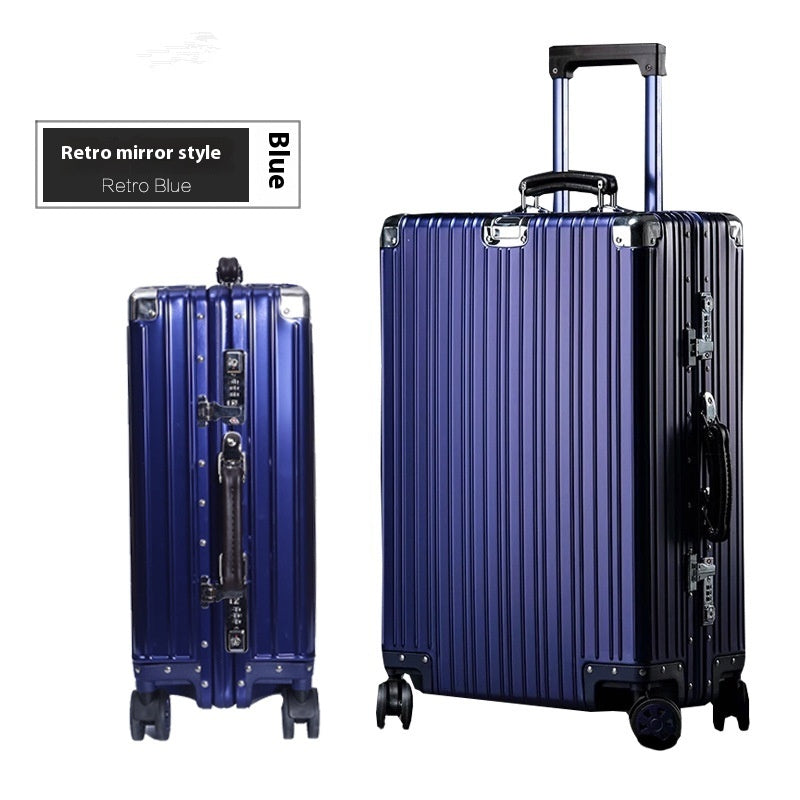 Aluminum Magnesium Luggage Password Trolley Case - globaltradeleader