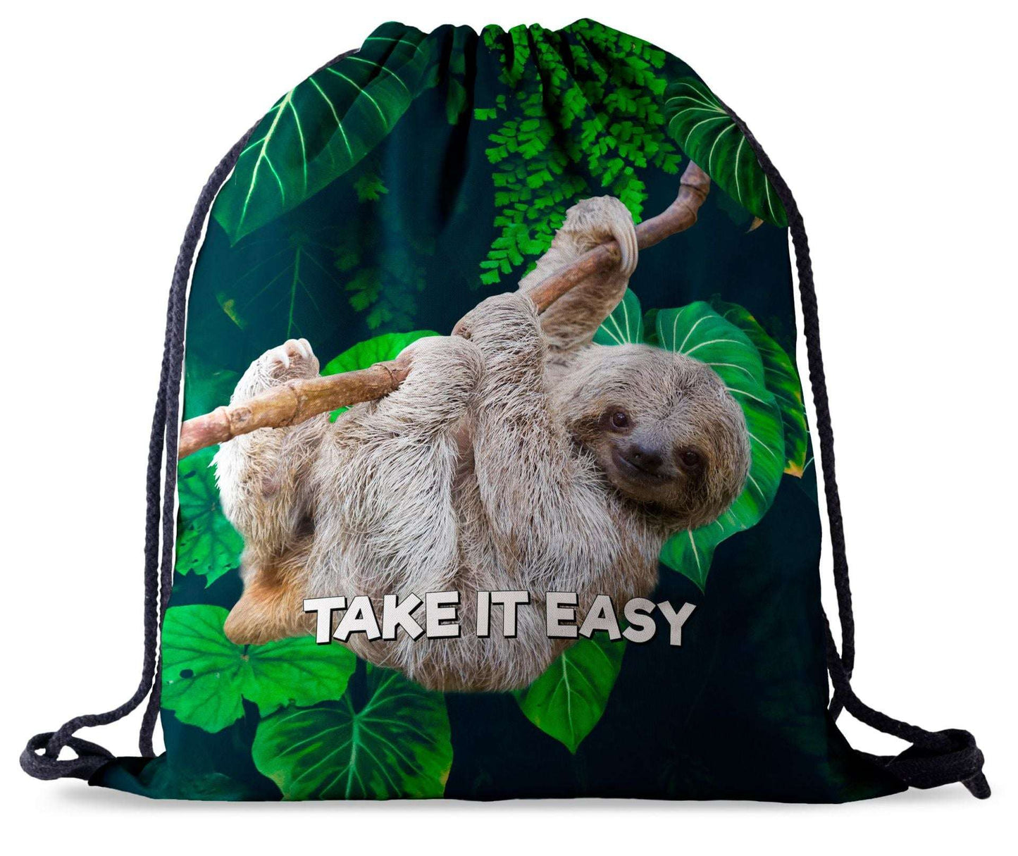 Sloth Series 3d Digital Print Drawstring Pocket Backpack