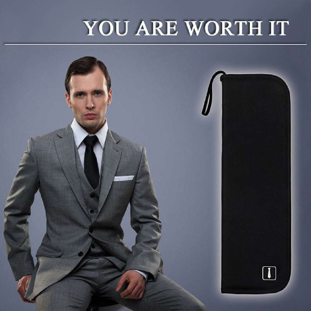 Tie Organizer Black Men's Travel Business