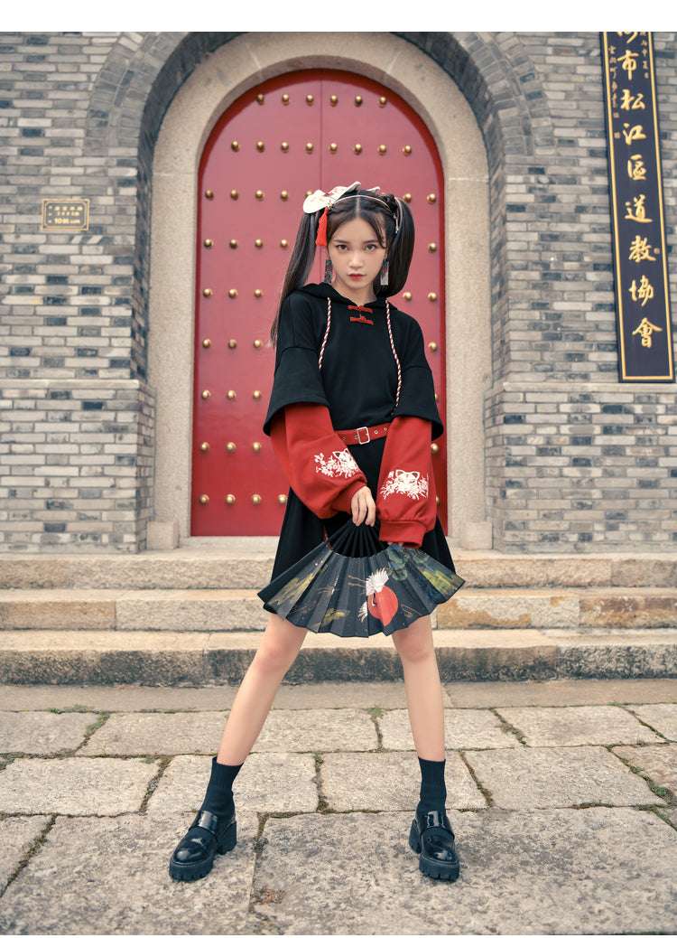 Women's Chinese style embroidered sweatshirt