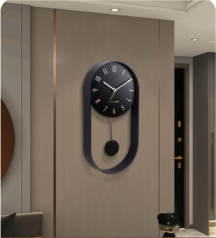 16 Inch Swing Living Room Wrought Iron Wall Clock