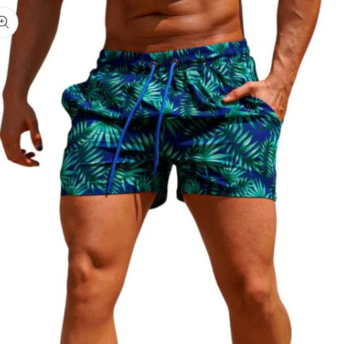 New Men's Beach Print Loose Shorts - globaltradeleader