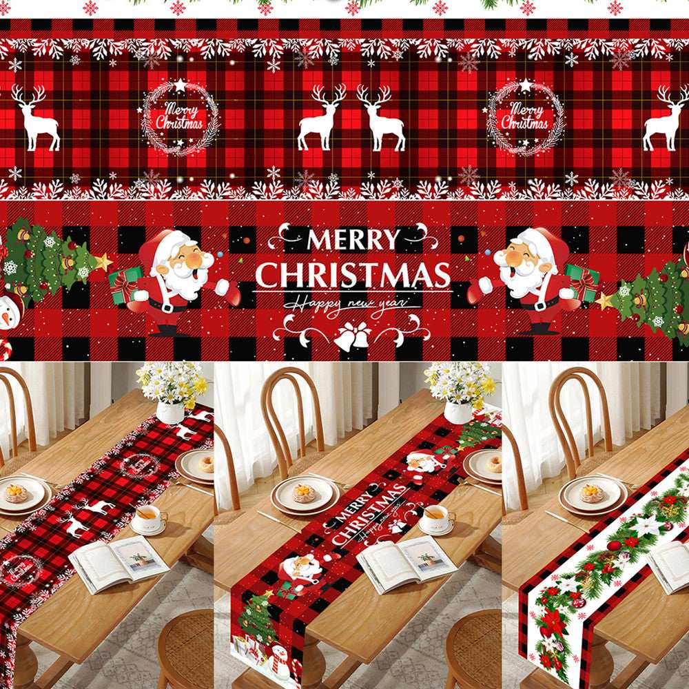 Christmas Cloth Party Atmosphere Venue Table Runner