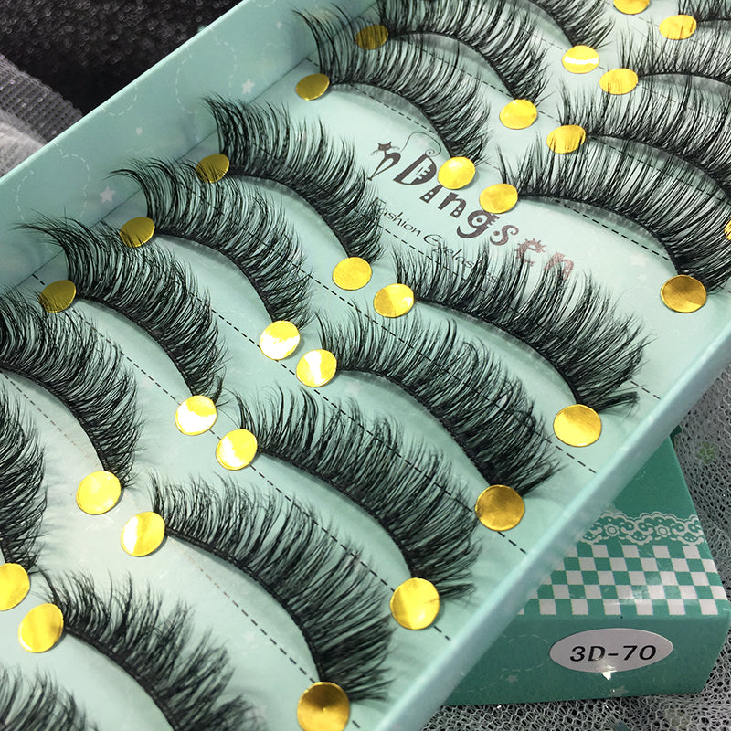 3D 10 pairs of European and American big eye makeup false eyelashes