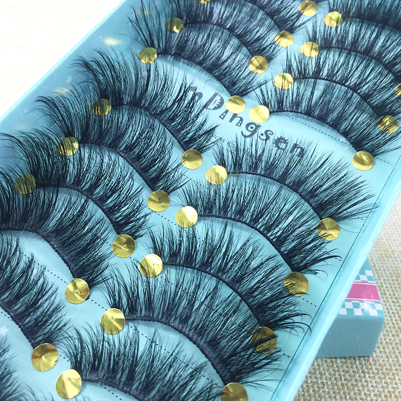 3D 10 pairs of European and American big eye makeup false eyelashes