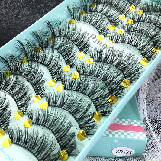 3D 10 pairs of European and American big eye makeup false eyelashes