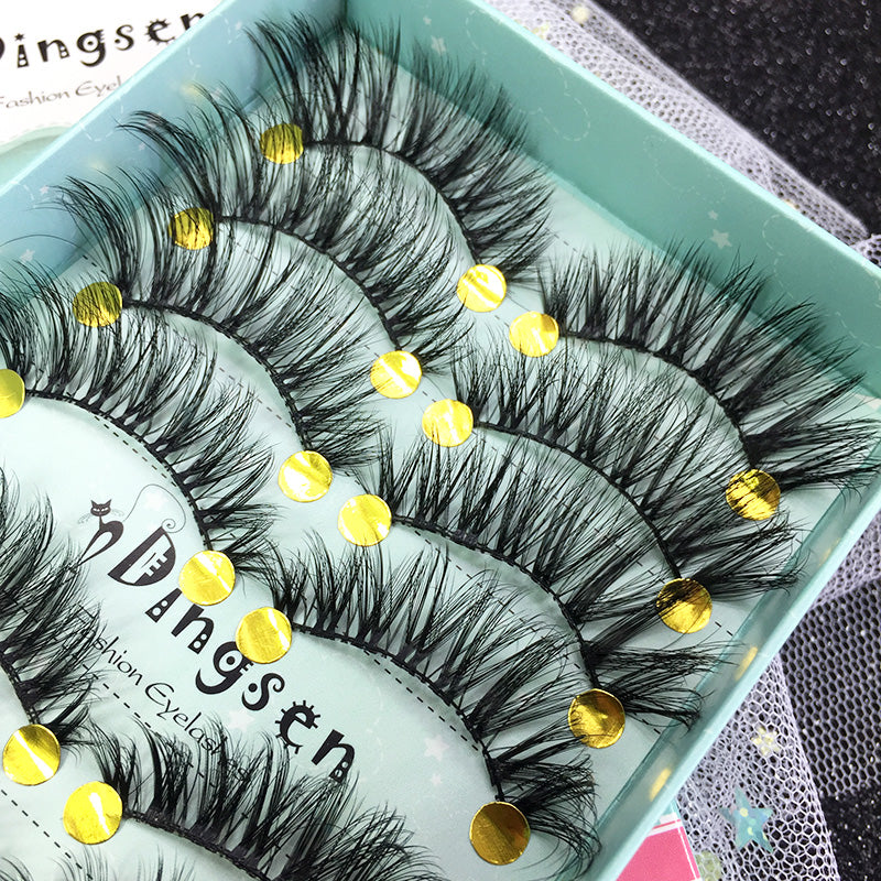 3D 10 pairs of European and American big eye makeup false eyelashes