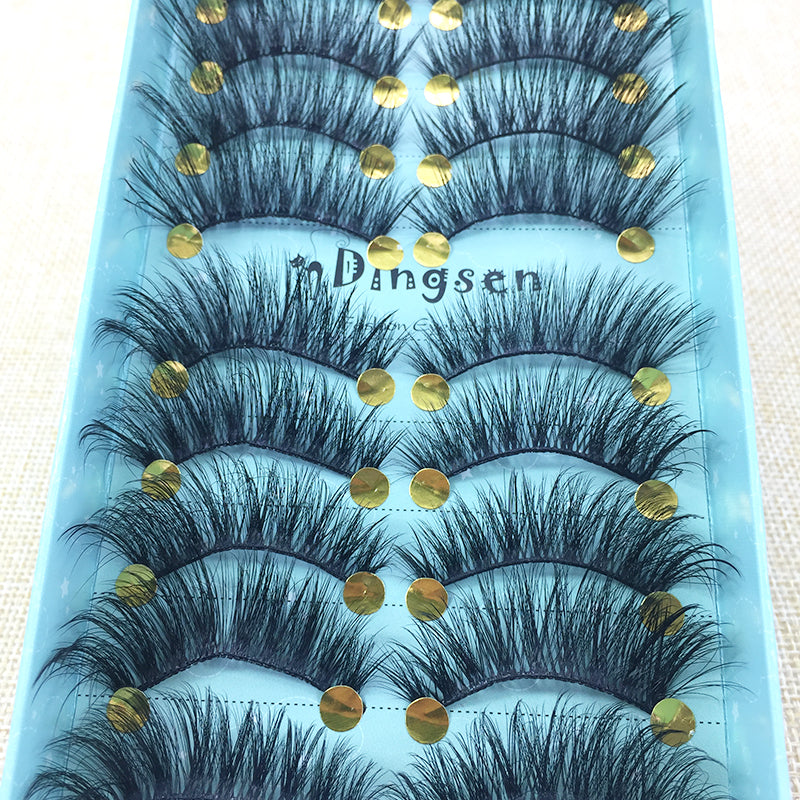 3D 10 pairs of European and American big eye makeup false eyelashes