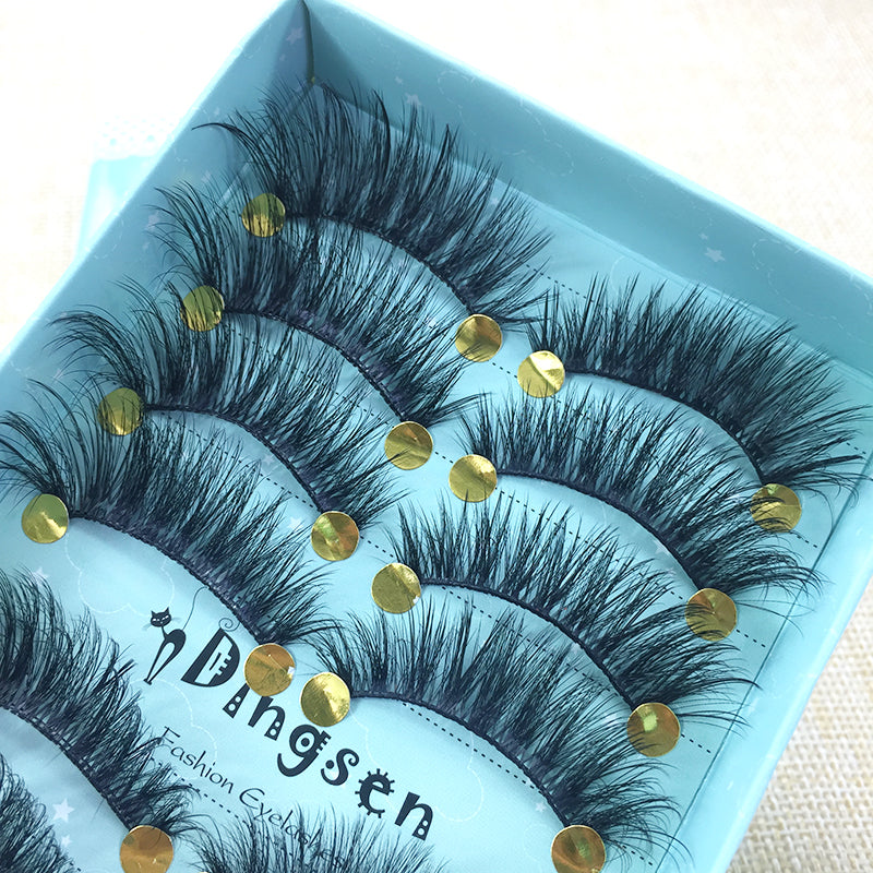 3D 10 pairs of European and American big eye makeup false eyelashes