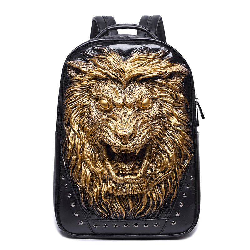 3D Angry Lion Face Unisex Backpack