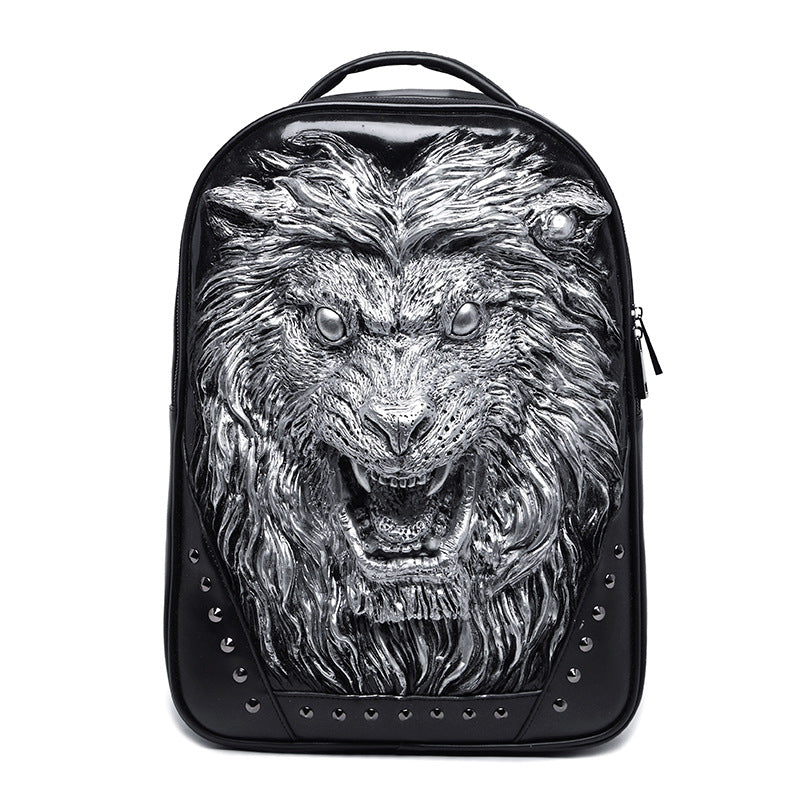 3D Angry Lion Face Unisex Backpack