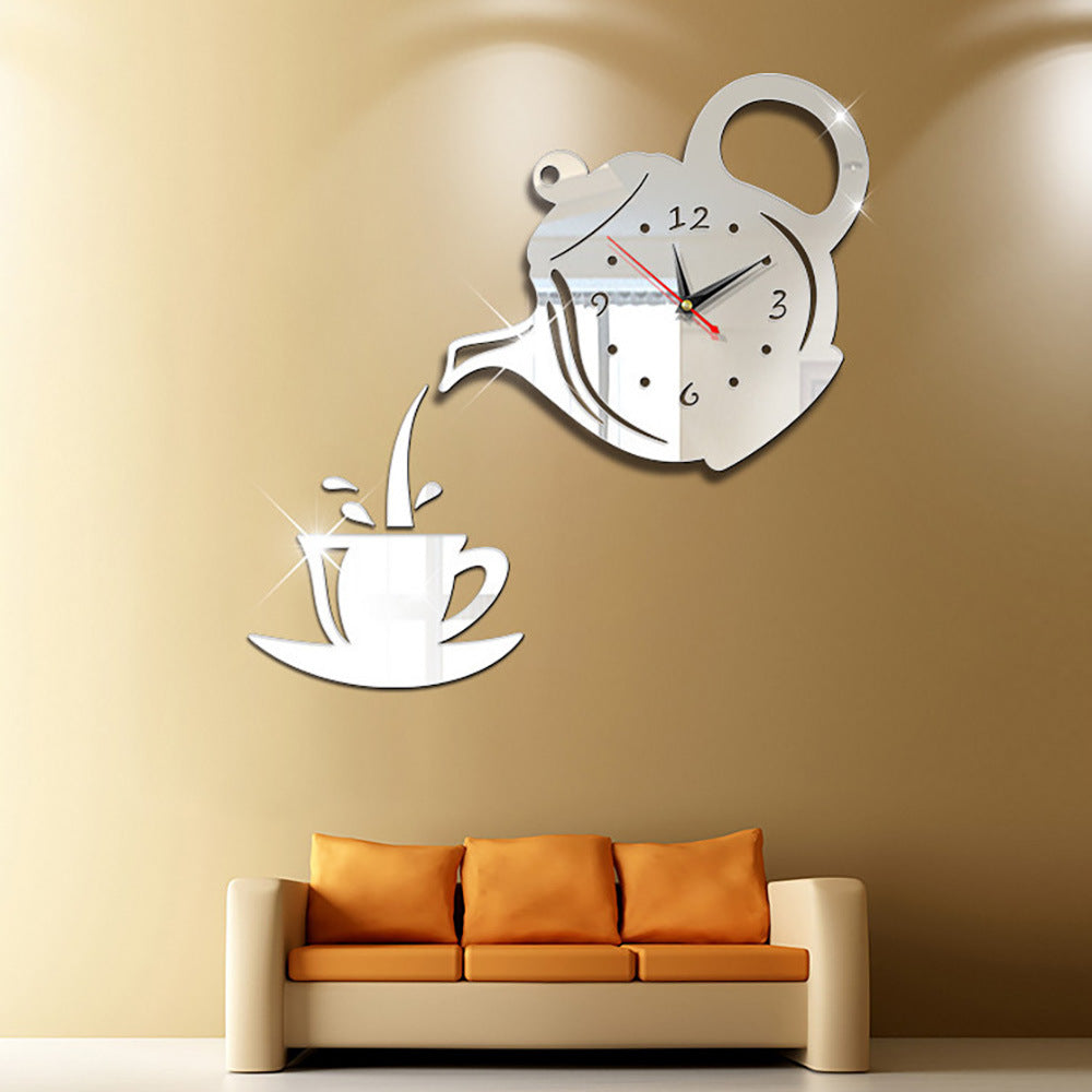 3D Decorative Clock Acrylic Digital Mirror Wall Sticker