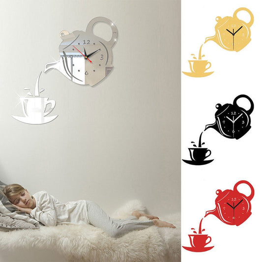 3D Decorative Clock Acrylic Digital Mirror Wall Sticker