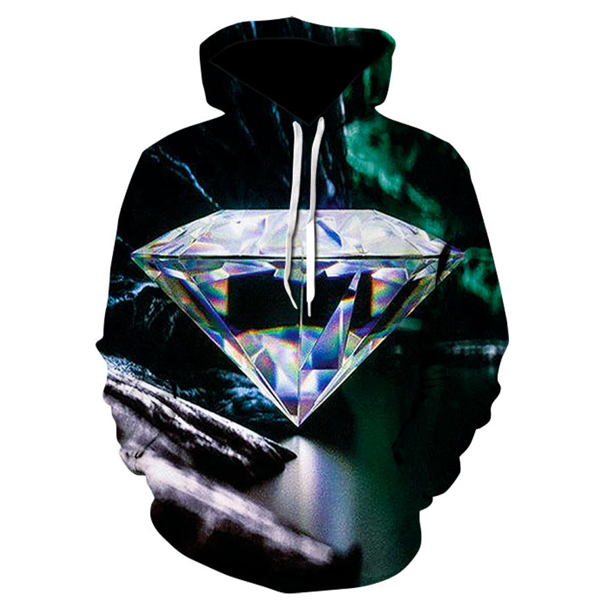 3D Digital Print Skull Jacket With Hood