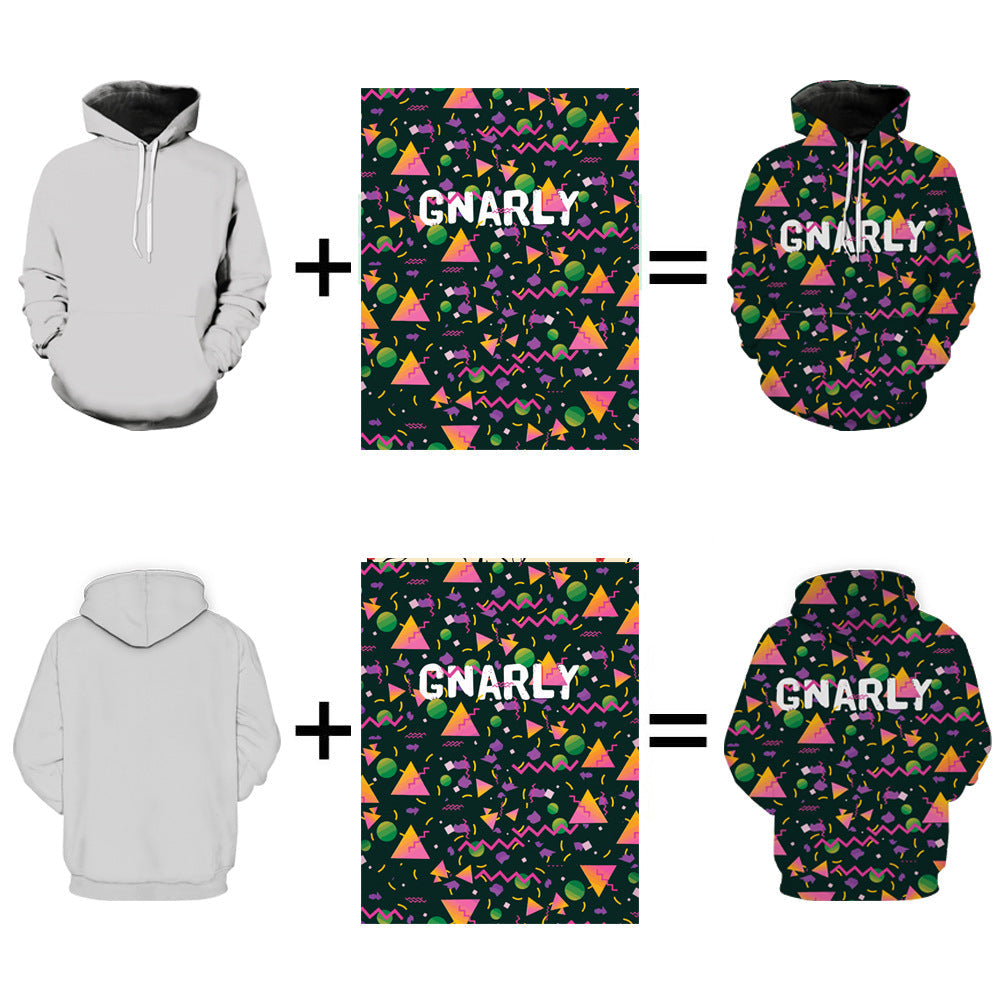 3D Digital Printing Men's And Women's Hoodie Pullover