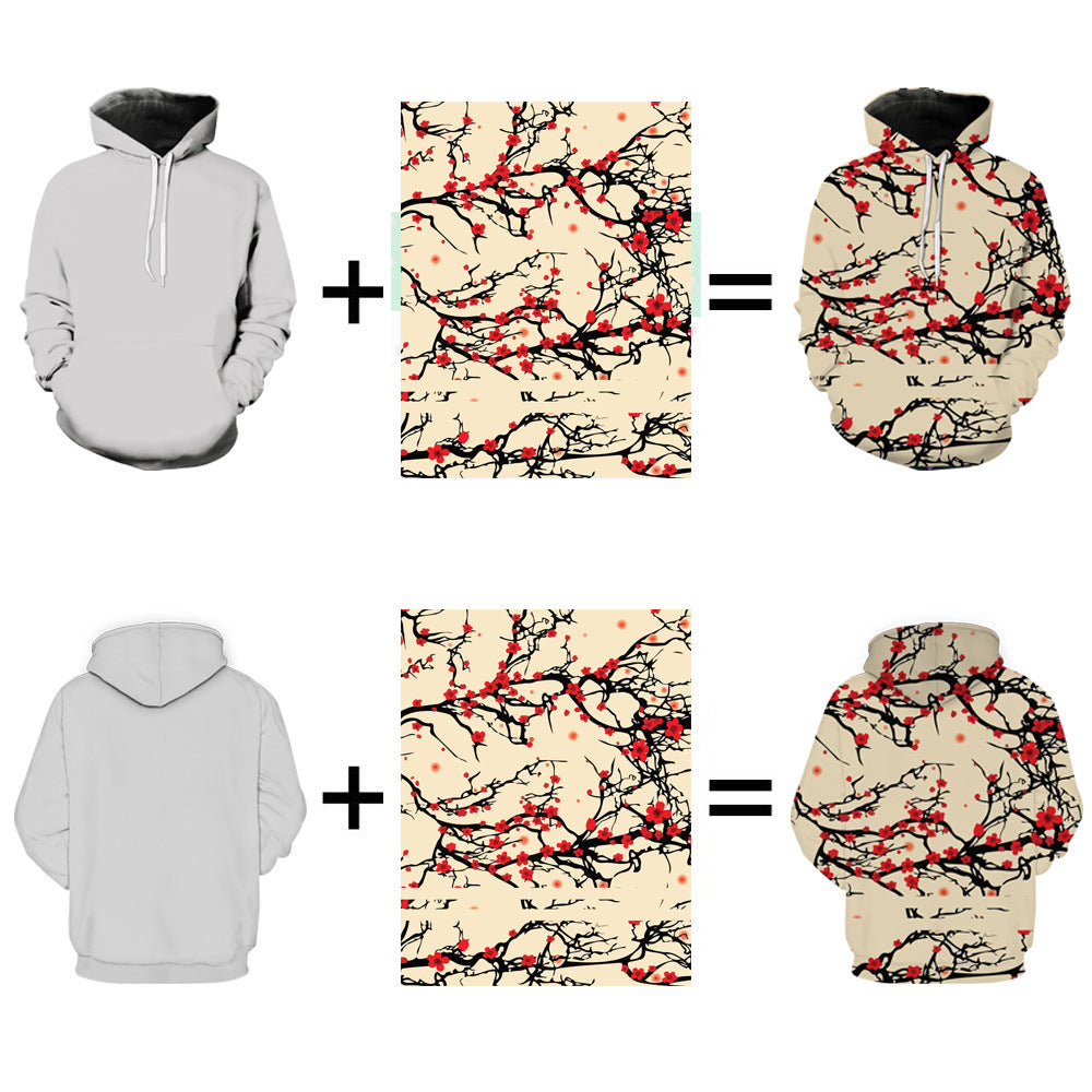 3D Digital Printing Men's And Women's Hoodie Pullover