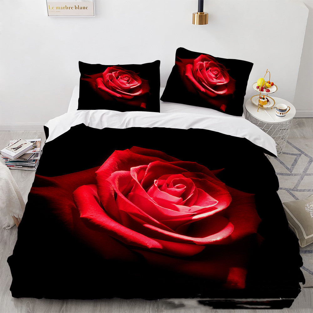 3D Digital Printing Three-piece Home Rose Series