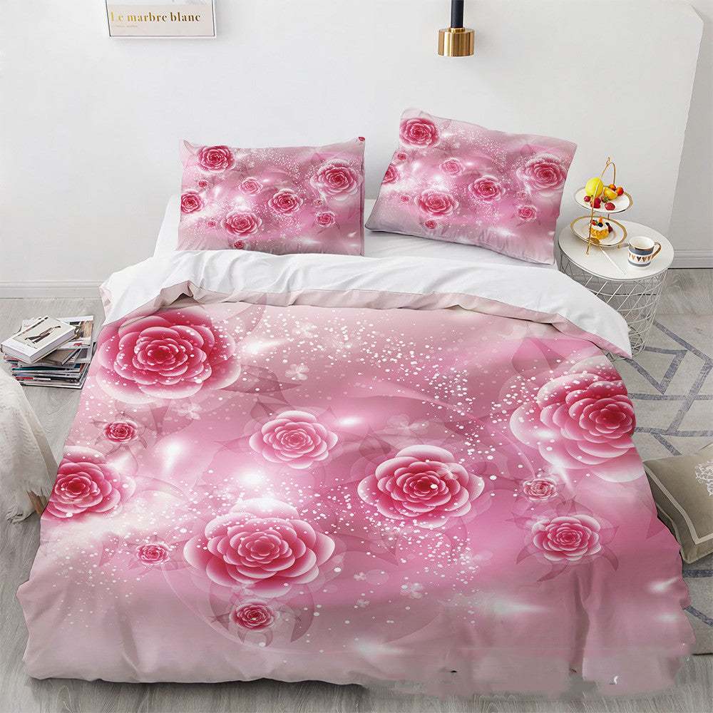 3D Digital Printing Three-piece Home Rose Series