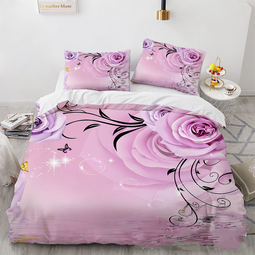 3D Digital Printing Three-piece Home Rose Series