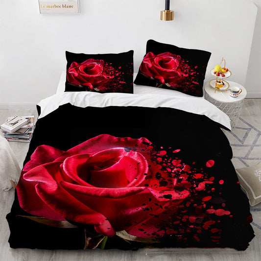 3D Digital Printing Three-piece Home Rose Series