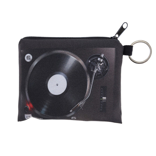 3D Digital Printing Vintage Records Coin Purse Key Pouch Card Holder Coin Case