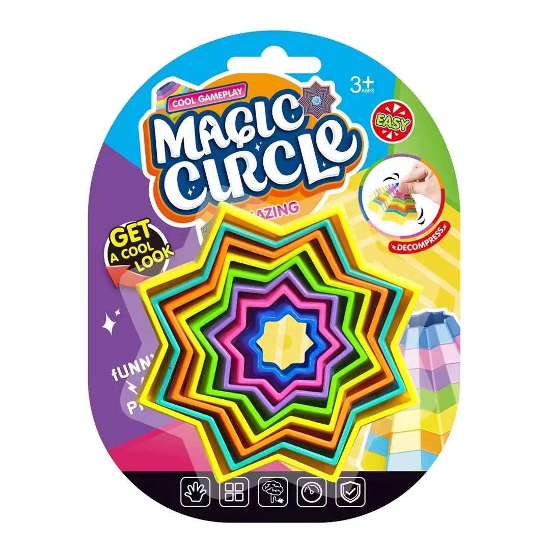 3D Magic Star Die Die Le Plastic Decompression Toys