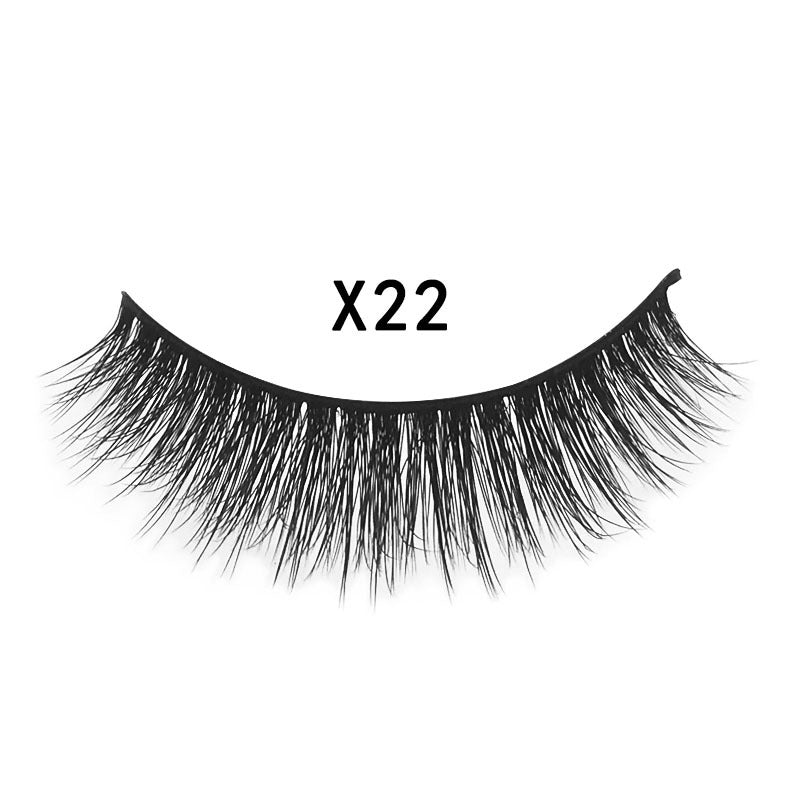3D Mink Hair Natural Cross Eyelashes 3 Pairs