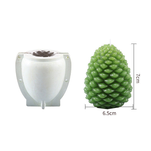 3D Pine Cone Candle Silicone Mold Christmas Tree