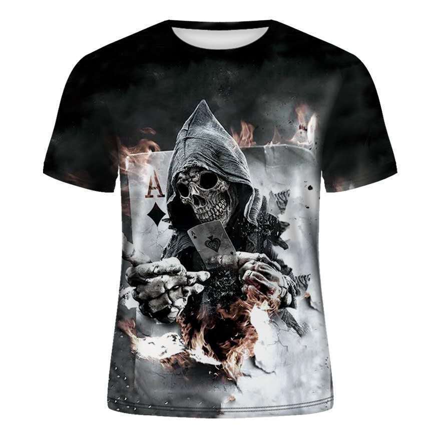 3D Short-sleeved T-shirt Breathable And Loose Men's Top