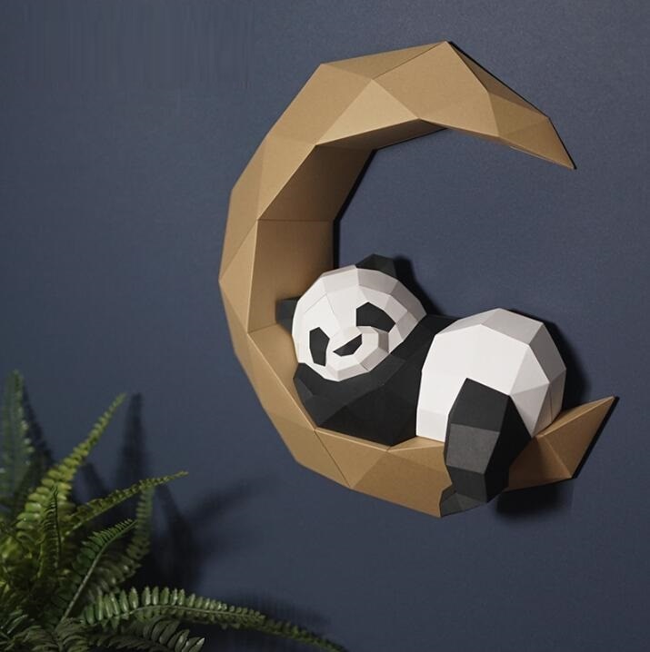 3Ddiy Moon Panda Paper Model