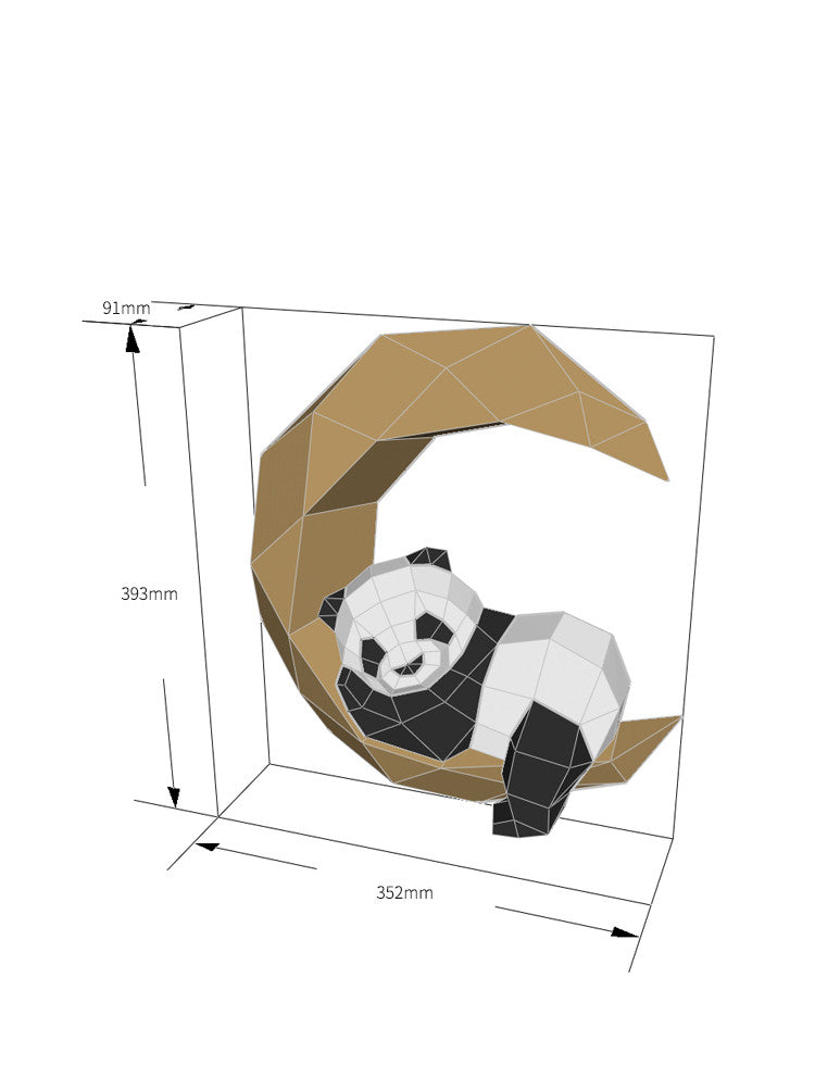 3Ddiy Moon Panda Paper Model