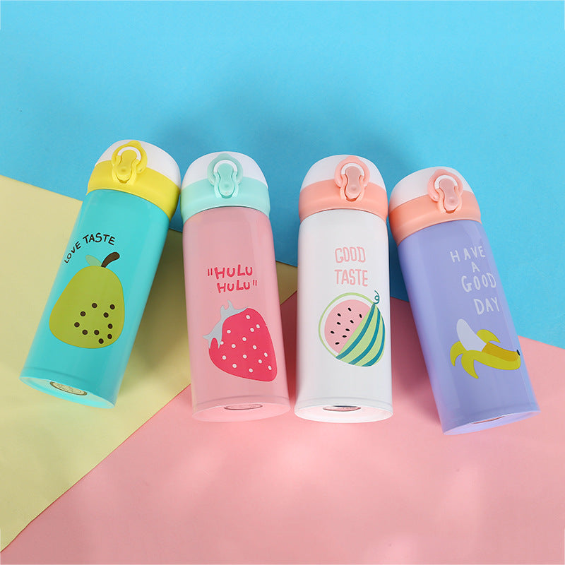 Cute Children's Fruit Printing Stainless Steel Insulation Cup