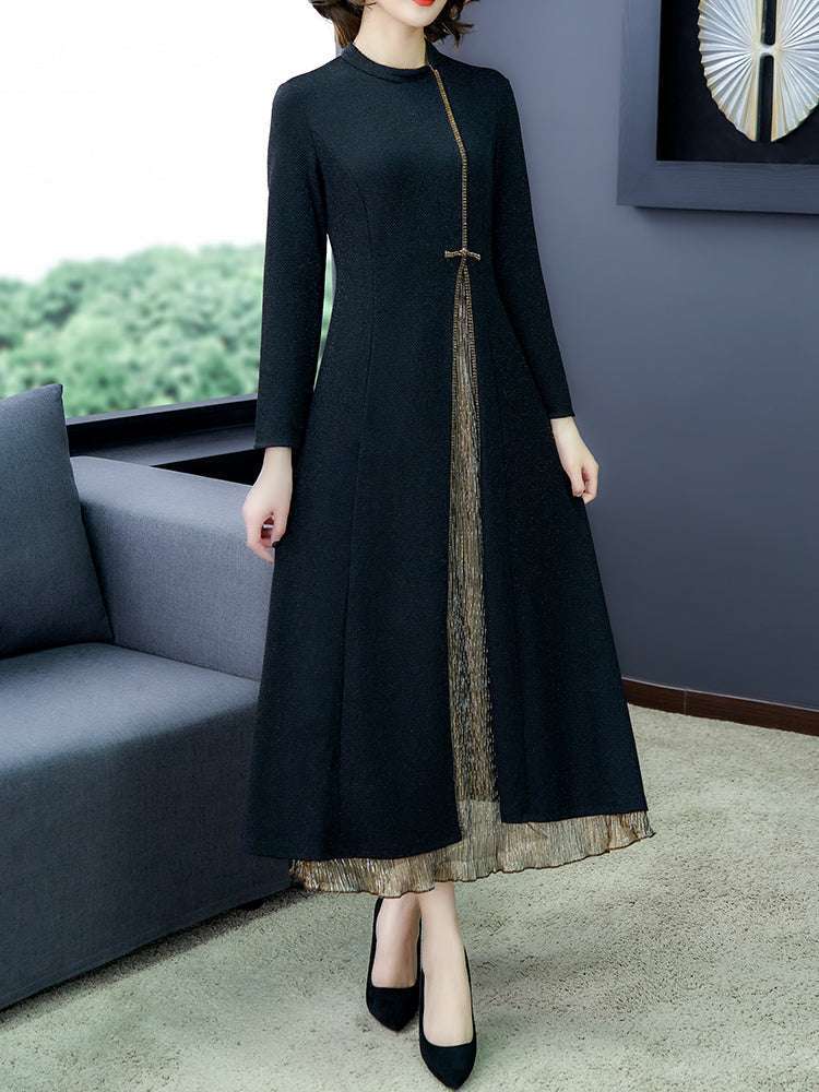 Improved Version Of Cheongsam Dress, Long-sleeved Dress