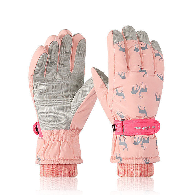 Cycling Three-layer Velvet-filled Cotton-filled Warm Gloves