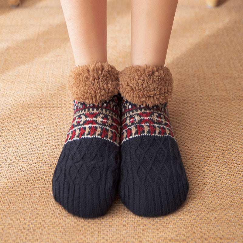 Indoor Home Floor Socks Fall And Winter Warm Non-slip Carpet Socks For Men And Women - globaltradeleader