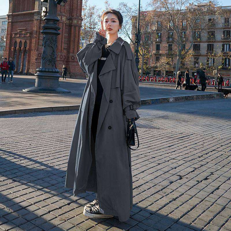 Women's Mid-length Trench Coat - globaltradeleader