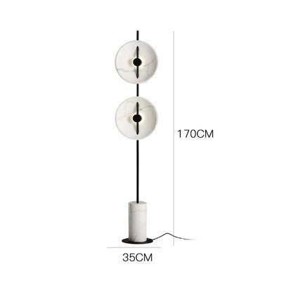 White Marble Living Room Floor Lamp Art Bedroom - globaltradeleader