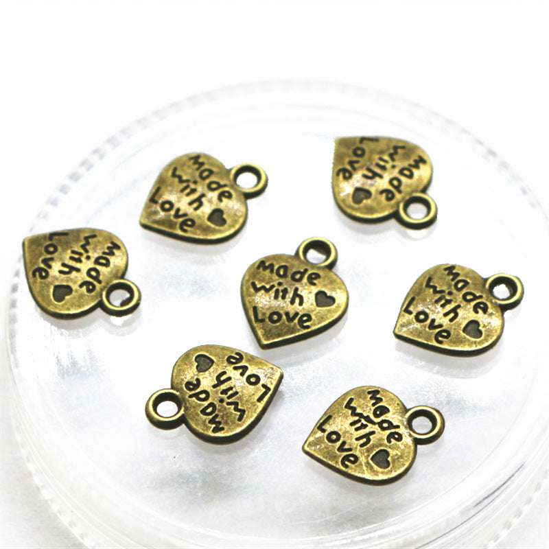 Eco-friendly Alloy Small Peach Heart Pendant Accessories