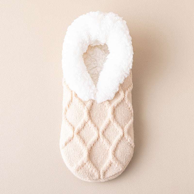 Winter Warm Short Cotton Slipper Socks Unisex Thicken Thermal Plush Home Floor Sock Soft Non-slip Grip Fuzzy Floor Fluffy Socks - globaltradeleader