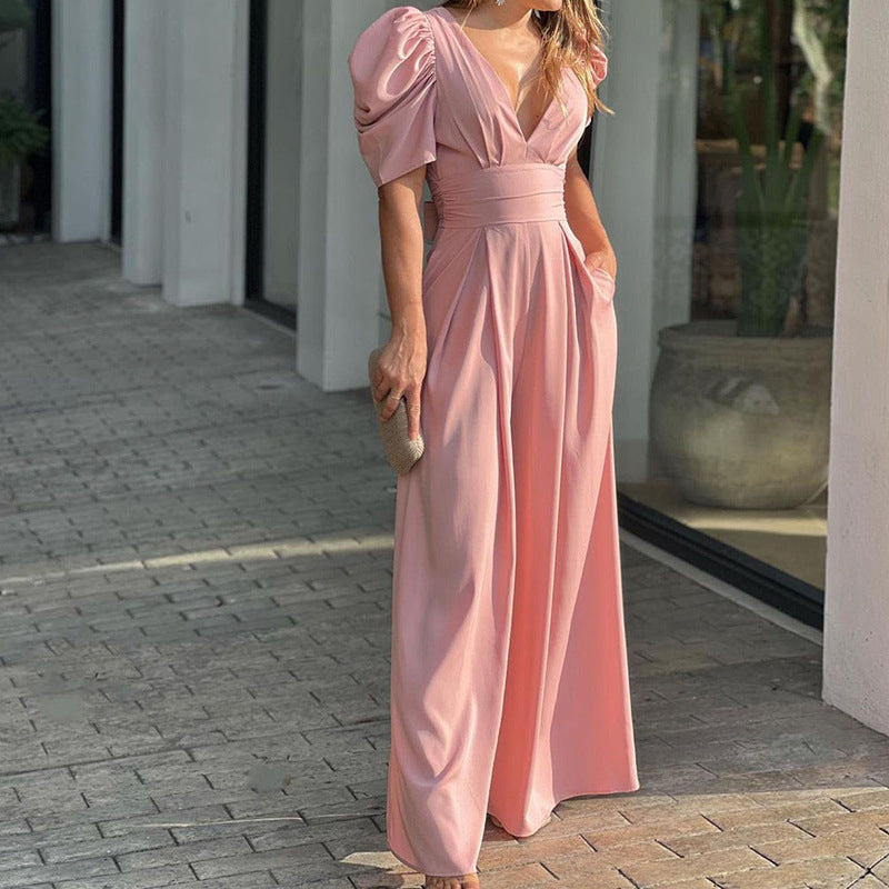 Fashion Elegant Plus Size Wide Legs Jumpsuit - globaltradeleader