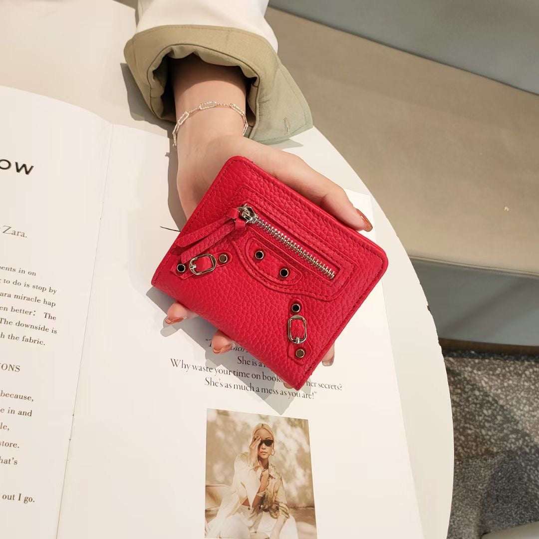 Luxury Designer Purse 100 Percent Genuine Leather Wallets Purses Fashion Small Money Bag Hasp Design Purse Wallet Purses Handbags