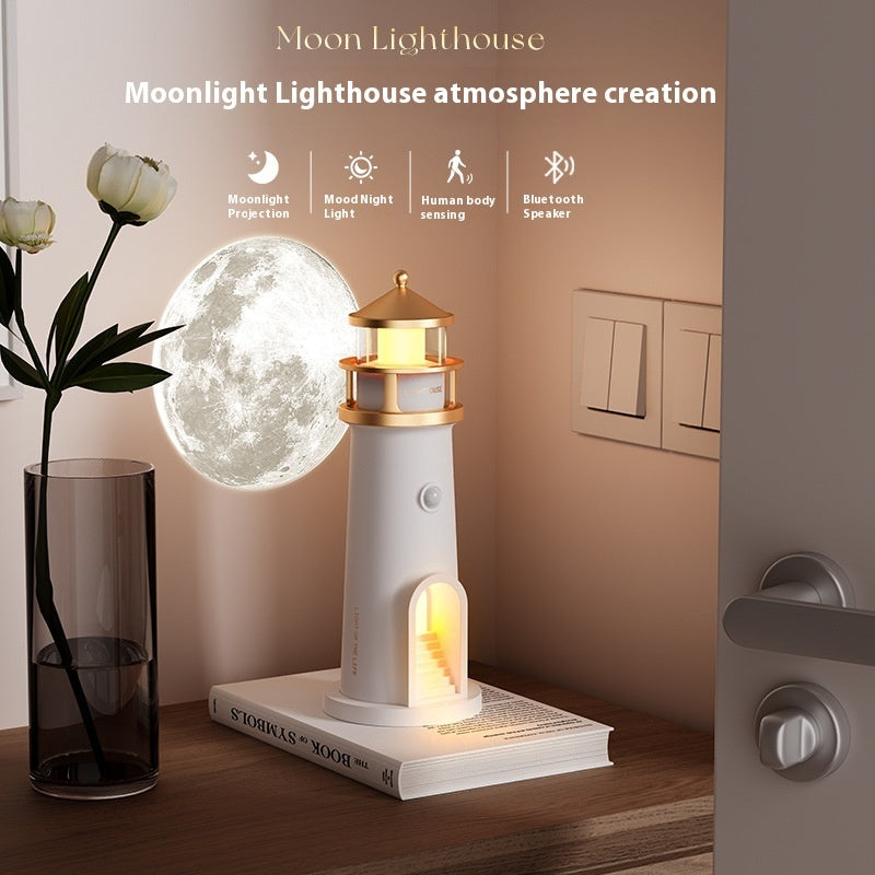 Human Body Induction Atmosphere Moonlight Lighthouse Table Lamp - globaltradeleader